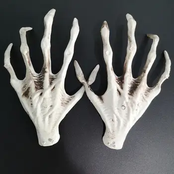 Ръката на скелета Призрачен Хелоуин, ръцете на скелета, Реалистичен подпори в реален размер за Къща с духове, Празнични аксесоари за партита от духове къща
