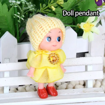 10 Бр. Vinyl Кукла Окачване Очарователен 8 см Изкуствен Декоративен Цветен Интериор Подарък За Рожден Ден с Каишка в Различни Цветове
