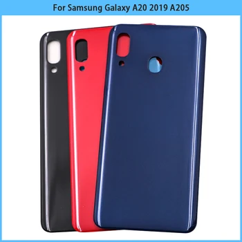 10 бр. За Samsung Galaxy A20 2019 A205 SM-A205F A205DS Пластмасов Задната част на капака на Батерията Капак на Задния капак на Корпуса Калъф Залепваща Замяна