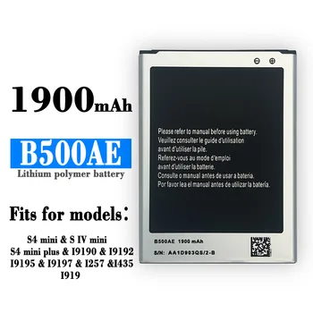 100% Оригинални висококачествени замяна батерия за мобилен телефон Samsung S4 mini S IV mini S4 mini plus 1900 ма Нови батерии