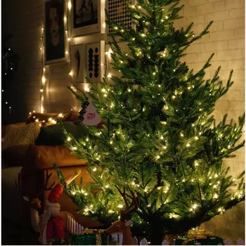 2021 Коледна елха у дома 1,5 m на 1,8 m, екологично осветление, голяма лукс, имитация на криптиране, декорация за празничната елха