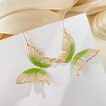 2023, Нови Корейски обеци с перли във формата на голяма Пеперуда, Страхотни Малки Обеци с прясно Темперамент, Модни прости обеци, Дамски бижута