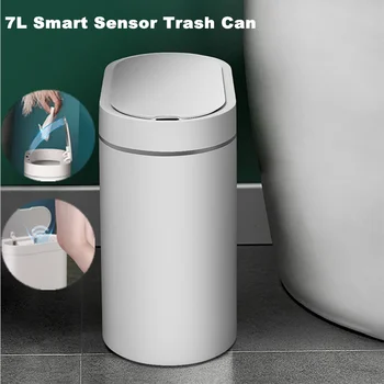 21M Cubo de basura против Sensor automático, papelera inteligente electrónica para el hogar, cocina, baño, inodoro, impermea
