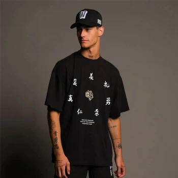 23SS DARC Спортен памучен мъжки Градинска облекло, тениски с принтом, Тениска с къс ръкав, Ежедневни риза в стил хип-хоп, Топ