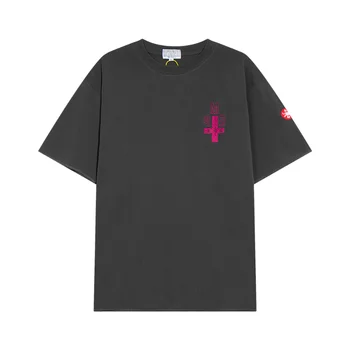 23ss Японски стил на Мъже, Жени CAVEMPT C. E Вдигане на пране Батик-риза Тениска с къс ръкав Ретро реколта Тениска Cav Empt