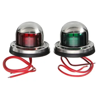 2X 12V От неръждаема Стомана, Червено-зелен Лук, led навигационни светлини, Морски показател, Хирургична лампа, Морска лодка, Плаване фенер за яхти