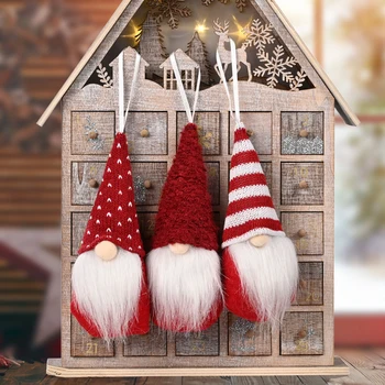 3 бр. Коледен Безлични Джудже Кукла на Дядо коледа Коледна Елха Плюшен кукла Висящи висулки Бижута за домашно парти 2023 Подаръци за Нова Година