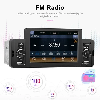 5-инчов автомобилното радио, безжична Carplay Android, автоматично FM-радио, Bluetooth съвместим FM предавател, Преносима автомобилна стерео уредба, гласов контрол, HD