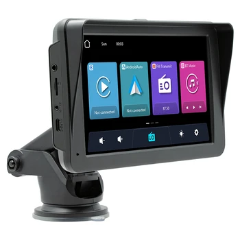7-инчов сензорен MP5 плейър със сензорен екран Портативен умен радиото в автомобила Carplay Android Auto Motor MP5 плейър със сензорен екран Универсален мултимедиен