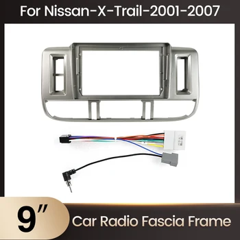 9 инча 2 Din Радио За Nissan X-Trail Xtrail T30 2001-2007 Комплект за Закрепване на таблото Dash DVD Рамка с 16-пинов кабел