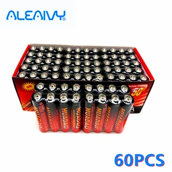 Aleaivy 60ШТ Аптека батерия от 1,5 АА, въглеродна батерия UM4, силен взрив - 1,5 Волта АА, не ртутная батерия