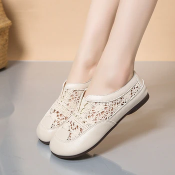 BCEBYL/ Новост; Модерна лятна дамска Дишаща Удобни дамски обувки с кръгло бомбе; обикновена мрежести обувки на плоска подметка с мека подметка;