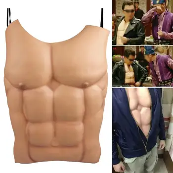 EVA Мъжки Реалистични гърди, изкуствена кожа, мускулите на гърдите, костюм 