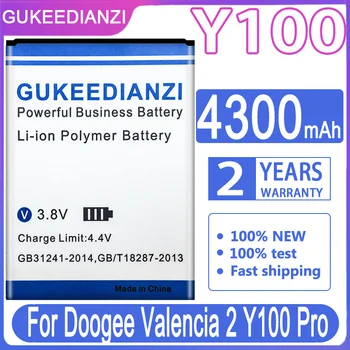 GUKEEDIANZI Взаимозаменяеми батерия 4300 mah за Doogee Valencia 2 Y100 Pro Valencia2 Y100Pro