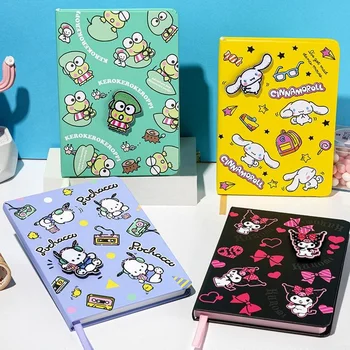 Kawaii Sanrio Hello Kitty Бележник Студентски Канцеларски материали Мультяшная за Оцветяване Твърда Повърхност Хоризонтална Линия Дневник Тетрадка за упражнения
