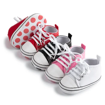 KIDSUN/ Парусиновая спортни обувки за бебета момчета и момичета, обувки за първите разходки, устойчива на плъзгане детски обувки за деца 0-18 месеца