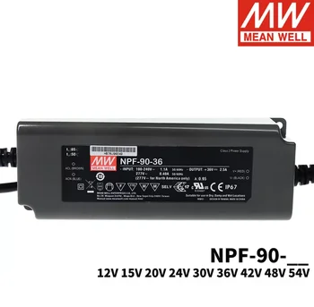 Led водоустойчив захранване MEAN WELL NFP-90 90W 12V24V36V54V dc + драйвер на постоянно напрежение