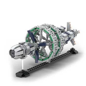 MOC Високотехнологични творчески идеи Модел на космически кораб Градивни елементи, Събрани със собствените си ръце Тухли Забавни играчки за деца Подаръци