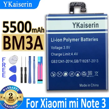YKaiserin Батерия За Xiao Mi BM3A За Xiao Mi Note 3 Note3 Взаимозаменяеми Батерия 5500 mah Висок Капацитет За телефони