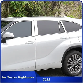 Автомобилен Стайлинг за Toyota Highlander 2022, Багажник, Странична врата на Колата, Средната стойка, Апликации, Накладки, 10 бр/компл.