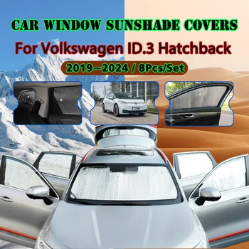 Автомобилни Капаци За прозорци Volkswagen VW ID.3 2019 ~ 2024 Хетчбек, Слънцезащитни Стъкла, Слънчеви очила, Автоаксесоари
