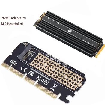 Адаптер M2 NVMe SSD NGFF за PCIE 4.0 X4 M Key PCI Express 3.0 M. 2 Конвертор NVME SSD M2 Странично с Алуминиев радиатор
