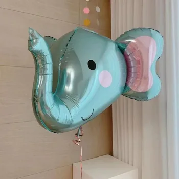 Балон от алуминиево фолио, в стил на Анимационни животни 3D и 4D, с Главата на Лъв, Маймуна, Слон, Мечка, Украса на Сцената на Парти по случай Рожден Ден, Оформление на балон