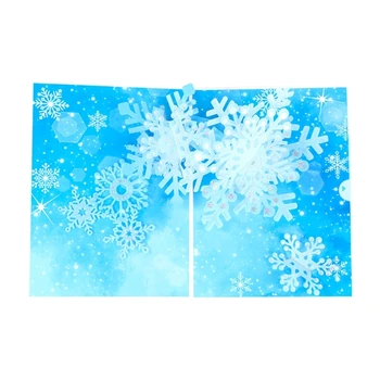 Всплывающая Коледна картичка с 3D Снежинкой и плик Snow Santa Holiday 594C