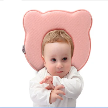 Възглавница с Медвежонком от пяна с памет ефект За новородено, Меки предпазни възглавници за главата, възглавница за позициониране на съня на детето За защита на врата на новороденото