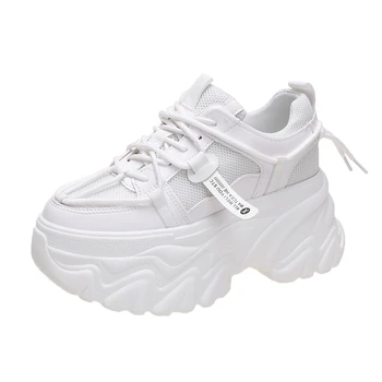 Дамски обувки на платформа 2023 Дизайнерски Огромни маратонки за жени, Градинска ежедневни обувки 9 см, Пролетно Дамски обувки