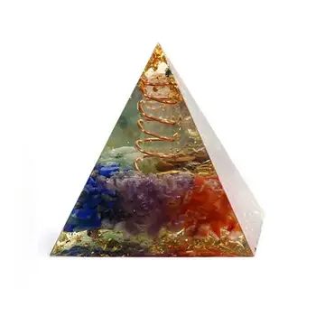 Декорация на дома, Енергийна Пирамида от Оргонита, Аура, за да проверите за Гадаене, Украса за Йога и Медитация, Защита за Бродерия от смола, Щастлив камък