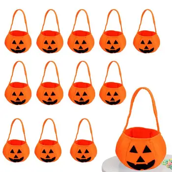Детски чанти за шоколадови бонбони на Хелоуин, чанта от тиква, нетъкан торбичка за бонбони на Хелоуин, подарък за фестивала на Хелоуин