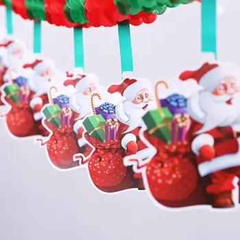 Договорен Празничен декор, Празнична Коледна украса за оформление на сцената, монтиран на стената флаг, висящи висулки, Витрини, Коледа
