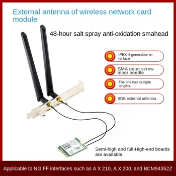 Кабел-адаптер за безжична мрежова карта NGFF M2 IPEX4-SMA за Свързване на Кабел Скок 8 db Външна Антена M. 2 Безжична Мрежова карта