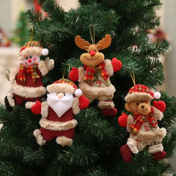 Коледни Тъканни играчки, Окачен Украса, Снежен човек, Коледна Елха, Висящи висулки, Украса За Новогодишната Партита, Подаръци за деца