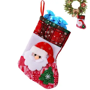 Коледни Чорапи Снежинка Санта Елена Чорапи За Стълби Камина Коледен Начало Декор