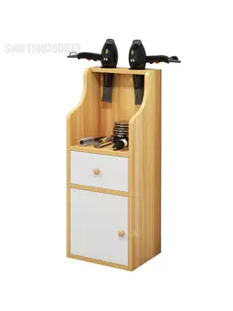 Количка за инструменти във фризьорския салон, шкаф за инструменти, мултифункционална количка за консумативи в фризьорски салон, дървен шкаф за продукти