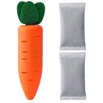 Креативен морков хладилник, Кутия за дезодорант, стенни фризер, активен въглен, бамбук, за да премахнете миризмата, почистване пакет с въглен на прах