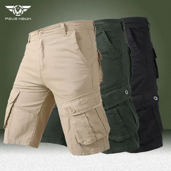 Къси панталони-карго Мъжки 2023 Летни Армейските Военни Тактически Панталони Homme, Ежедневни обикновен мъжки Износоустойчиви Къси панталони с много джобове
