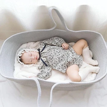 Мека, дишаща и удобно легло за сън на новородените – Преносим детска количка-переноска за украса на детска