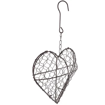 Метална закачалка, Кошница във формата на сърце, монтиран на стената Саксии, Венци, Тенджери, Гърне, Рафт за домашния Офис, сватбени декорации