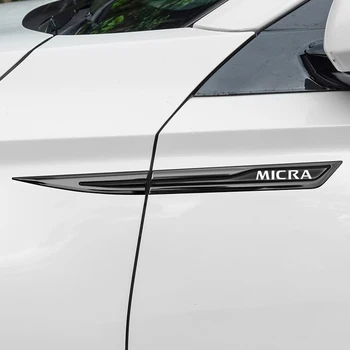 Метални етикети за Nissan Micra K11 K12 K13 K14, етикети в страничното крило на колата в спортен стил, аксесоари за тяло