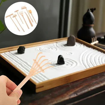 Микро Играчки Zen Garden Аксесоари за Пясък Маса, Определени Грабель, Инструмент за Пясък, Пластмасови Детски