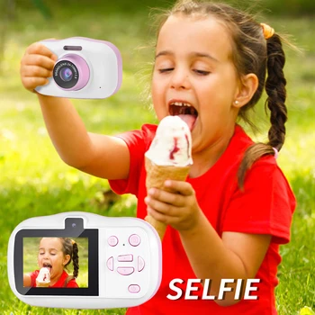 Мини детска Селфи-камера с 2-инчов HD екран, детска водоустойчива камера, видео Рекордер, Играчка За момчета и момичета, Коледен подарък за рожден ден, 32G