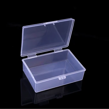 Мини кутийки, правоъгълна пластмасова кутия за съхранение, практичен матиран прозрачен набор от инструменти, калъф за бижута от мъниста, дисплей, органайзер, контейнер