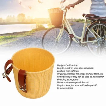Многофункционална Велосипедна кошница от ратан, предната чанта, Практичен здрав Контейнер за съхранение на Волана Скутери, Аксесоари за Велосипед