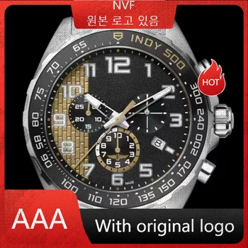 Мъжки часовник NVF 904l кварцов часовник от неръждаема стомана, 44 мм-tag
