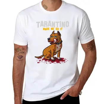 Нова тениска Tarantino made me do it, тениска за момче, естетична облекло, тениски големи размери, мъжки бели тениски