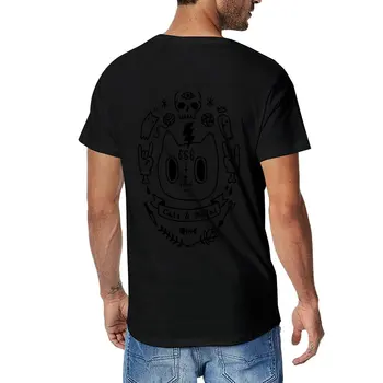 Нова тениска с котки и метал, летни блузи, блуза, тениска блонди, тениски големи размери, мъжка тениска с изображение
