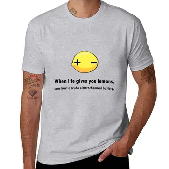 Новата галванична тениска Химик science nerd lemon, тениска с принтом животни за момчета, тениски с тежки тежести за мъже